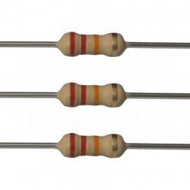 15pcs 22k Ohm Resistor 1/4W (0.25 Watt) Metal Film 5% Tolerance Resistor