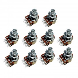 ZYME® pack of 10 100K ohm A100,B100 dual potentiometer, variable resistor