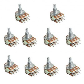 ZYME® Pack of 10 47K ohm A47,B47 Dual Potentiometer,Variable Resistor